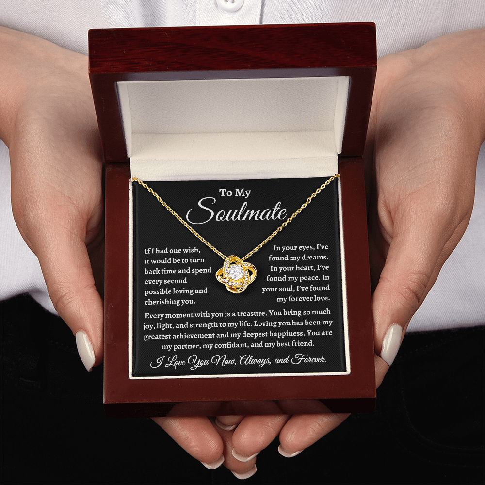 To My Soulmate Necklace – Romantic Love Knot Gift