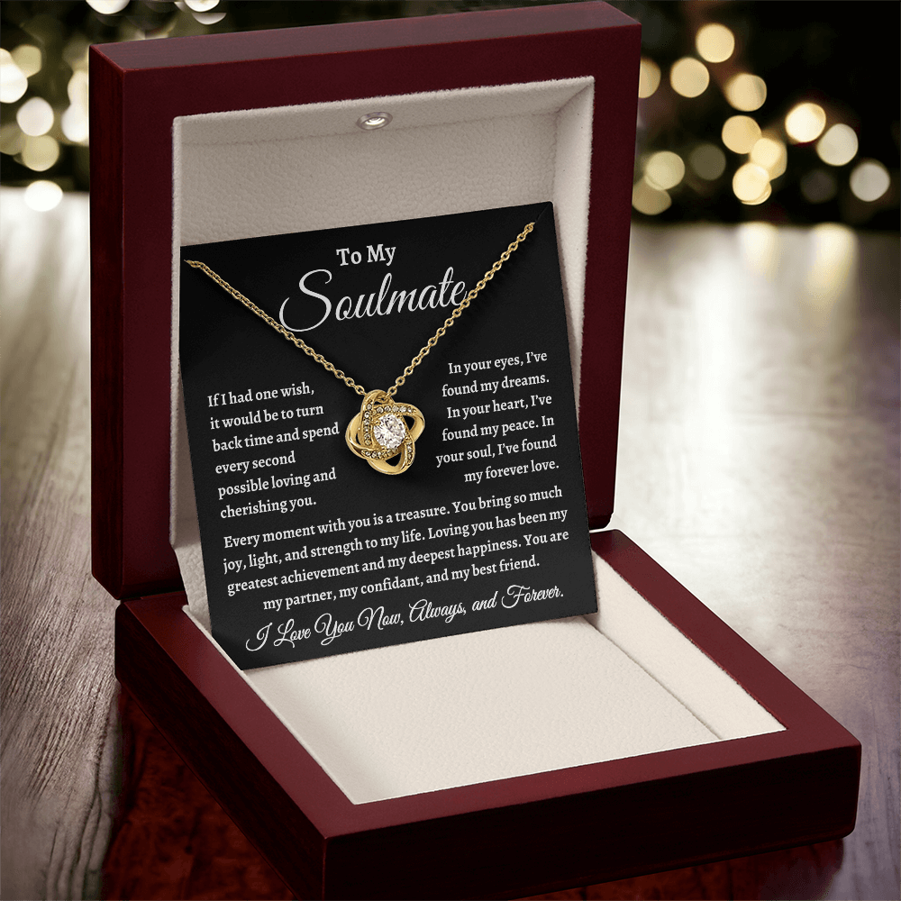 To My Soulmate Necklace – Romantic Love Knot Gift