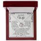To My Beautiful Wife Love Knot Necklace - I Love You, Always & Forever - Valentine's Day