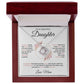 To My Beautiful Daughter Love Knot Necklace - Love Mom