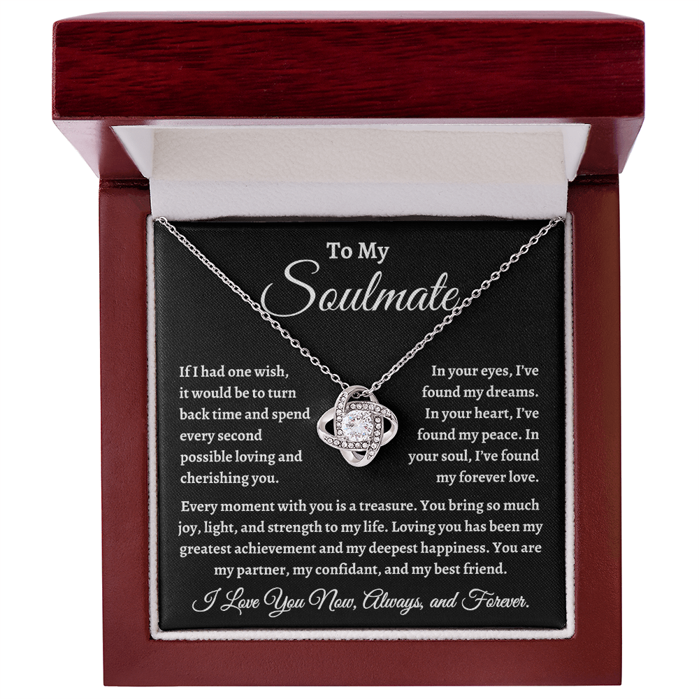 To My Soulmate Necklace – Romantic Love Knot Gift