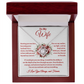 To My Wife, Meeting You Was Fate Love Knot Necklace - Valentine's Day