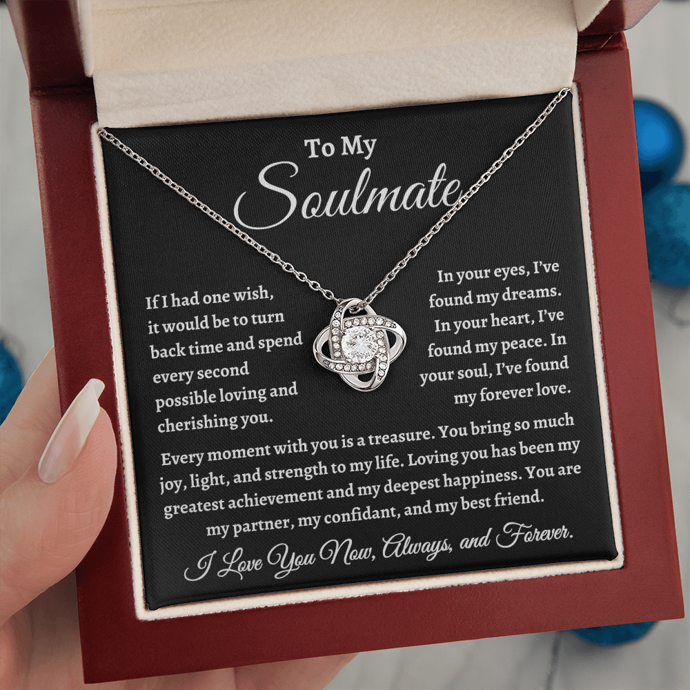 To My Soulmate Necklace – Romantic Love Knot Gift