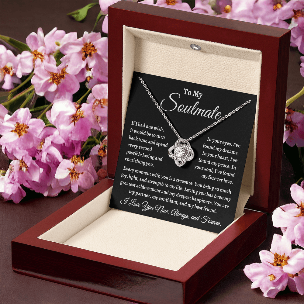 To My Soulmate Necklace – Romantic Love Knot Gift