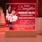 To My Daughter Acrylic Square Plaque, Graduation Gift!