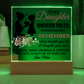 To My Daughter Acrylic Square Plaque, Great Graduation Gift!