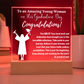 Daughter Graduation Gift, So Proud of You Acrylic Plaque LED LIGHT