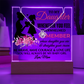 To My Daughter Acrylic Plaque with Love Knot Necklace – LED Lighted Gift from Mom