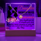 To My Daughter Acrylic Plaque with Love Knot Necklace – LED Lighted Gift from Mom
