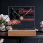 To My Daughter Acrylic Plaque with Love Knot Necklace – LED Lighted Gift from Mom