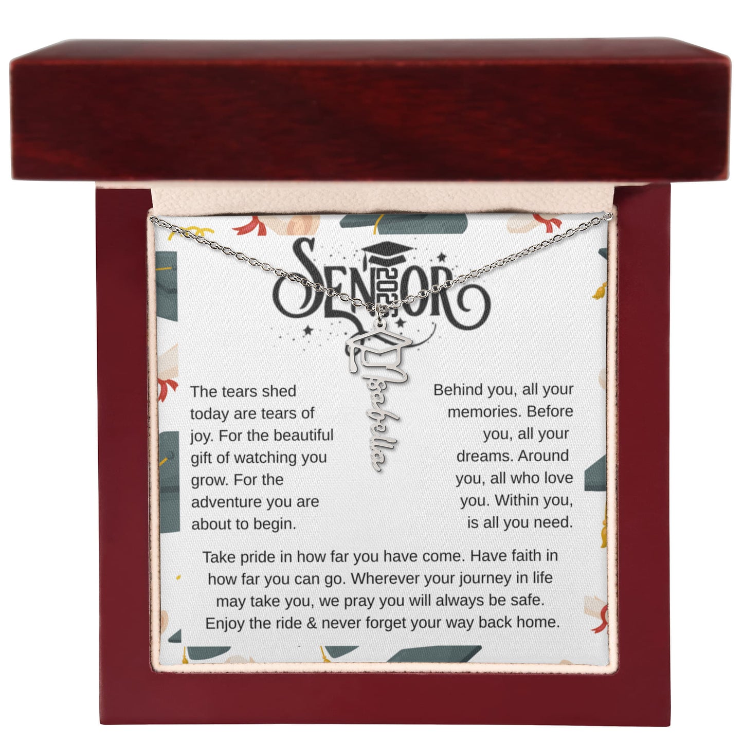 Personalized Graduation Name Necklace – Class of 2026 Gift