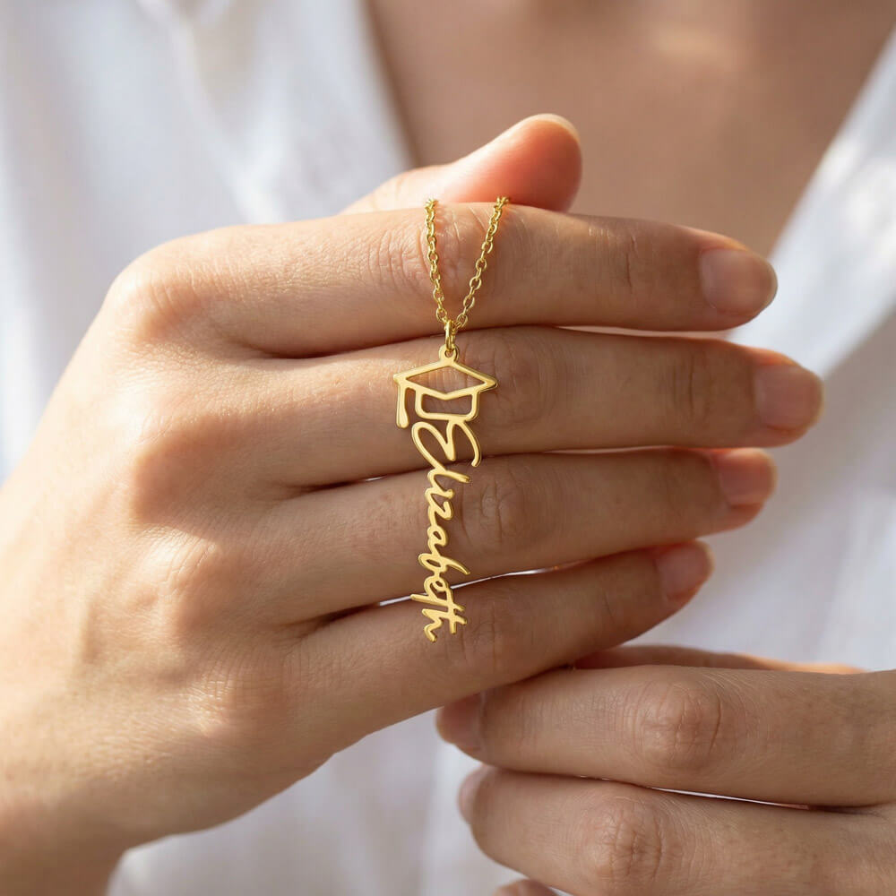 Personalized Graduation Name Necklace – Class of 2026 Gift