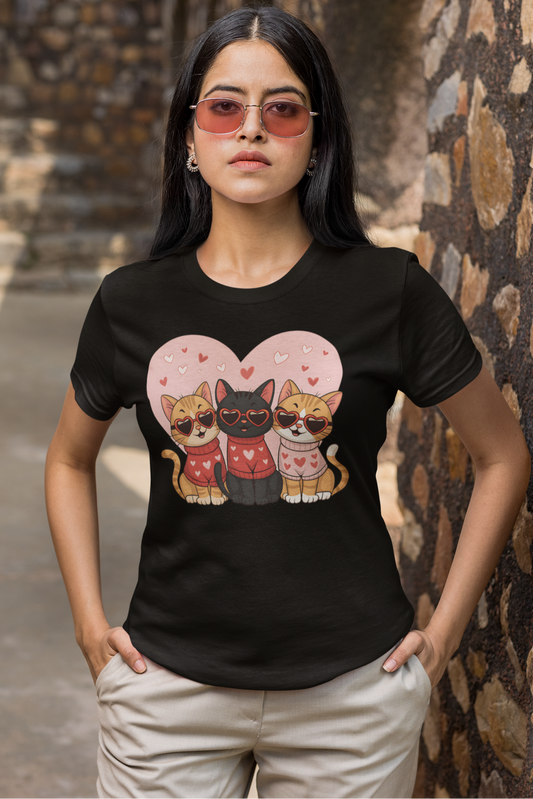 Love & Cats Valentine's Day T-shirt