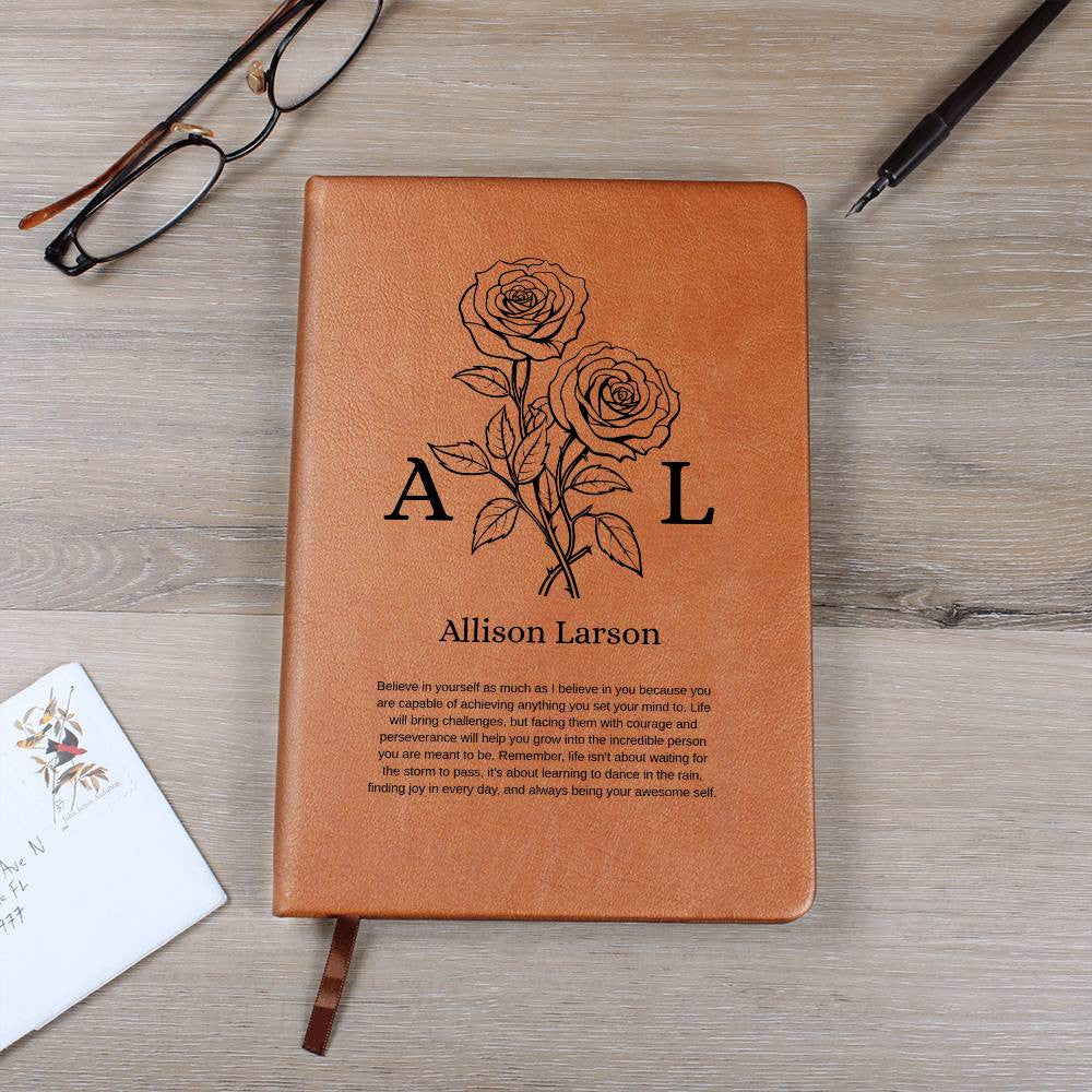 Personalized Leather Journal, Graduation Gift