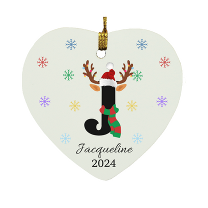 Personalized Initial Name Ornament – Unique Holiday Keepsake