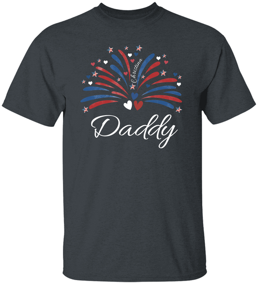 4th Of July Custom (Mama, Grandma, Daddy) Unisex T-Shirt With Upto 6 Kids Names!