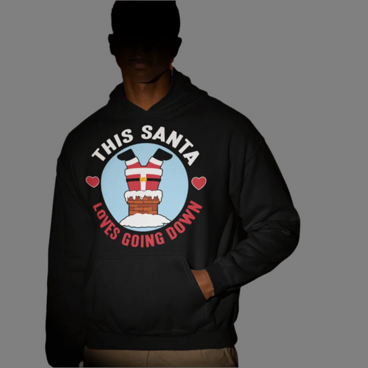 Christmas This Santa Loves Going Down Unisex Hoodie
