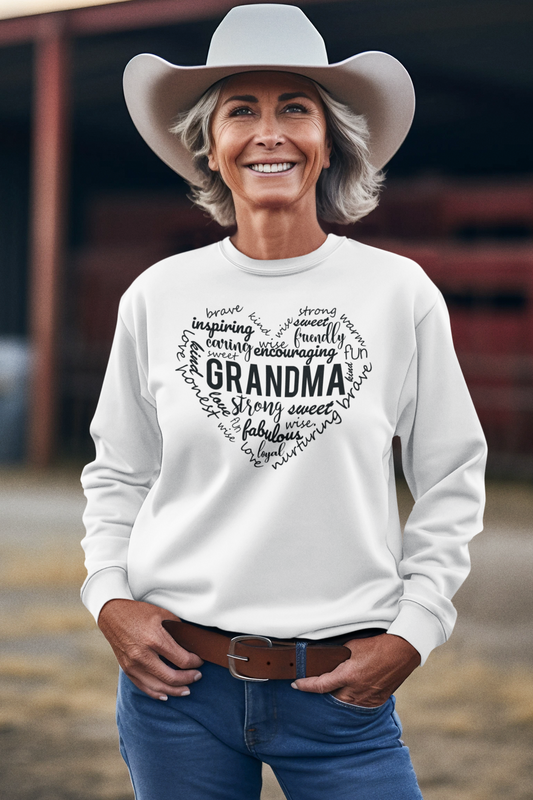 Grandma Heart Sweet Words Sweatshirt/Hoodie